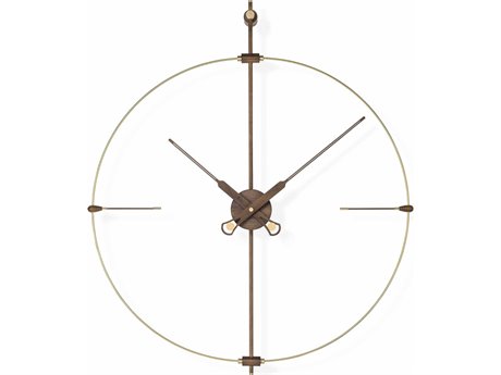Nomon Mini Bilbao Brass Walnut Wall Clock