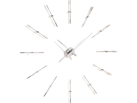 Nomon Merlin Chrome Steel Wall Clock