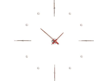 Nomon Mixto Chrome Red Wall Clock
