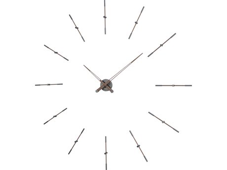 Nomon Mini Merlin Polished Brass Walnut Wall Clock