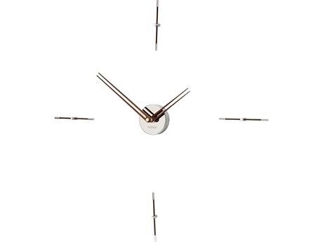 Nomon Mini Merlin Chrome Walnut Wall Clock