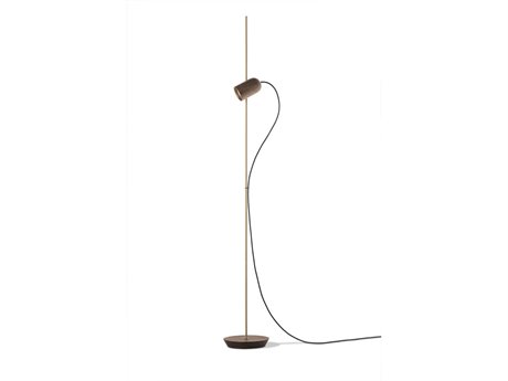 Nomon Onfa Walnut Wood Brass Floor Lamp
