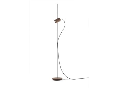 Nomon Onfa Walnut Wood Graphite Brown Floor Lamp