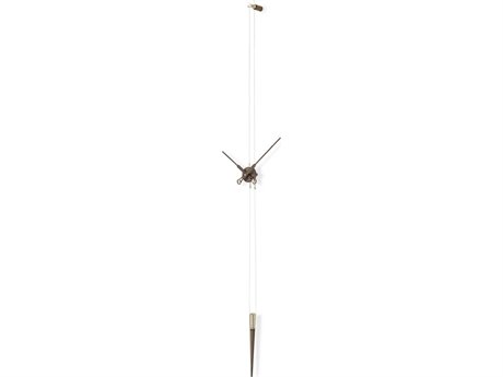 Nomon Pendulo Walnut Polished Brass Wall Clock