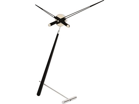Nomon Puntero Chrome Black Clock