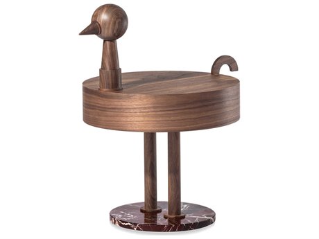Nomon Rara Round Wood Walnut End Table