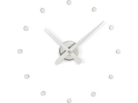 Nomon Rodon Mini Chrome White Wall Clock
