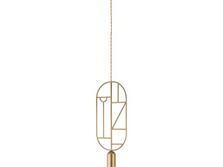 Nomon Wooden Dots 1-Light Brass Geometric Mini Pendant