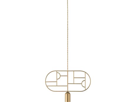 Nomon Wooden Dots 1-Light Brass Geometric Pendant