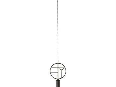 Nomon Wooden Dots 1-Light Black Geometric Mini Pendant