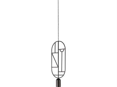 Nomon Wooden Dots 1-Light Black Geometric Mini Pendant