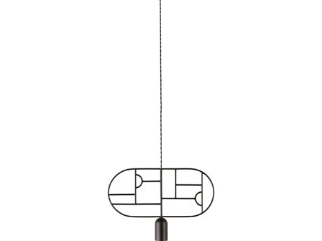 Nomon Wooden Dots 1-Light Black Geometric Pendant