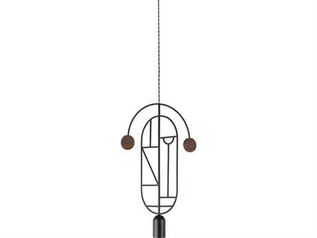 Nomon Wooden Dots 1-Light Black Walnut Geometric Pendant