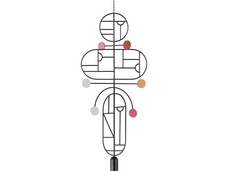 Nomon Wooden Dots 1-Light Black White Pink Orange Red Geometric Pendant