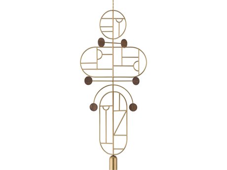 Nomon Wooden Dots 1-Light Brass Walnut Geometric Pendant