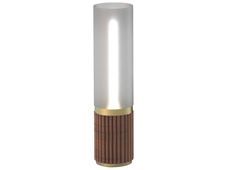 Nova Tambo Weathered Brass & Walnut Table Lamp
