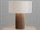 Nova Tambo Light Ash Weathered Brass White Linen Brown Buffet Lamp  NOV1010832LW