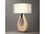 Nova Pearson Pecan Brushed Nickel Off White Linen Gray Table Lamp  NOV10394