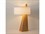 Nova Obelisk Chestnut White Linen Brown Buffet Lamp  NOV11889