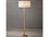 Nova Tambo 62" Tall Dark Walnut Weathered Brass White Linen Floor Lamp  NOV2010832DW
