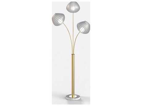 Nova Bloom Weathered Brass Floor Lamp
