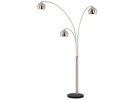Nova Triplet Satin Nickel Floor Lamp