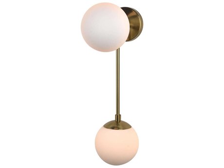 Nova Duo 2-Light Brushed Brass Wall Sconce