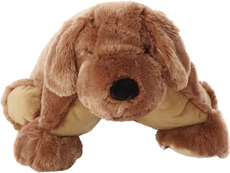 Nourison Mina Victory Plush Lines Stuffed Dog Pillow