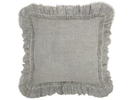 Nourison Mina Victory Sofia 24" x 24" Grey Pillow