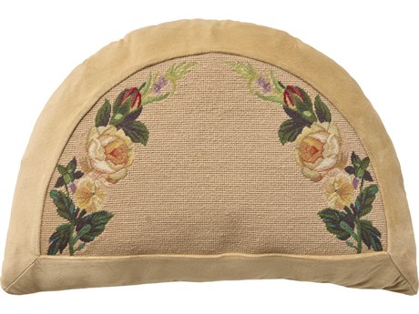 Nourison Mina Victory Vintage Rose Border 16" x 24" Beige Pillow
