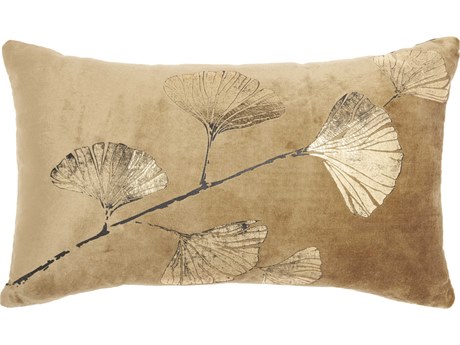 Nourison Luminescence Beige / Gold 14" x 20" Pillow