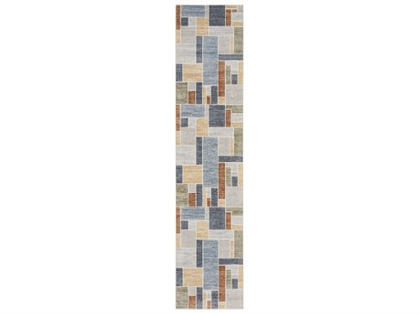 Nourison Astra Machine Washable Geometric Runner Area Rug
