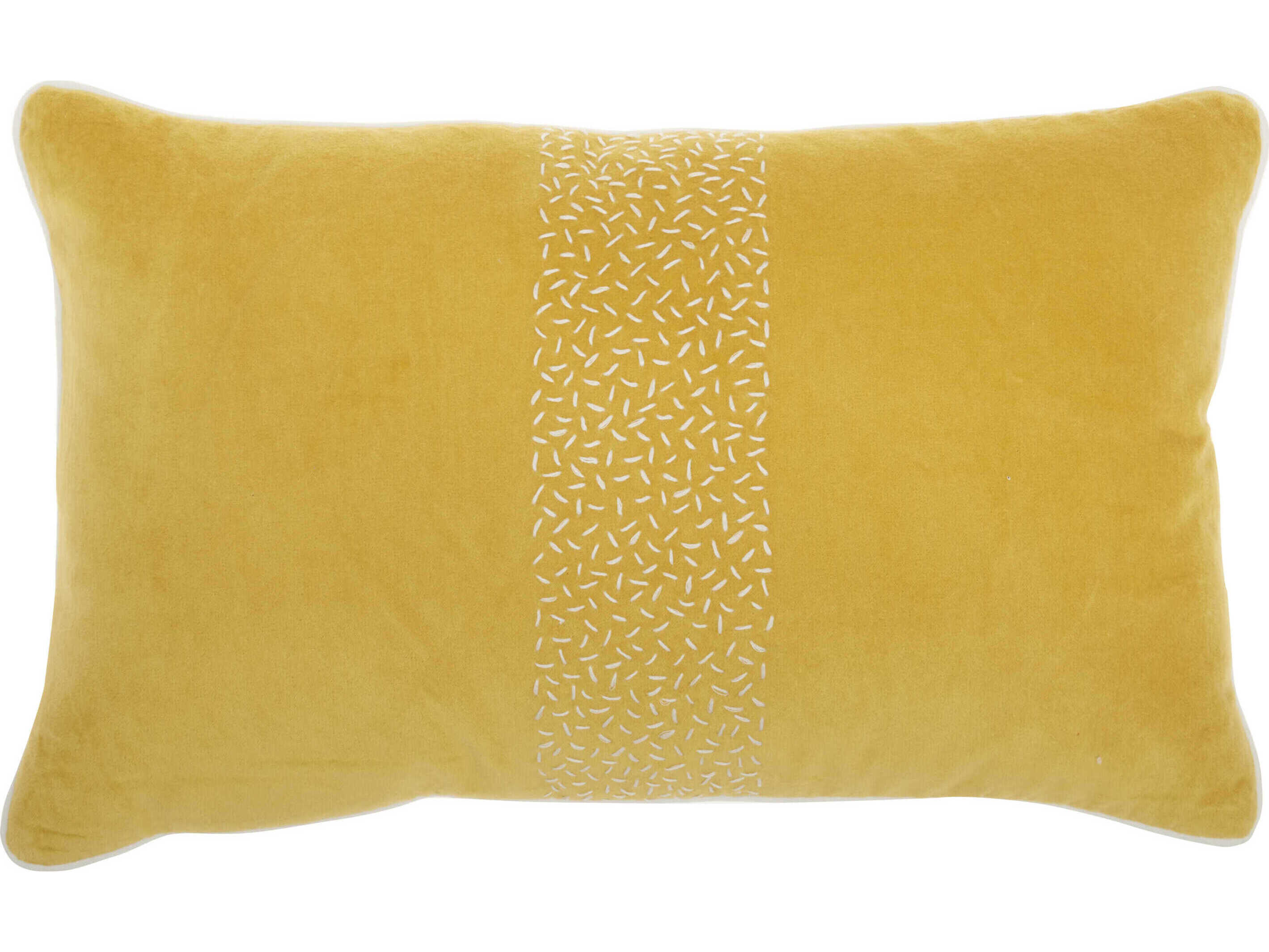 Nourison Life Styles Yellow 12'' x 20'' Pillow NRAZ466YELLO