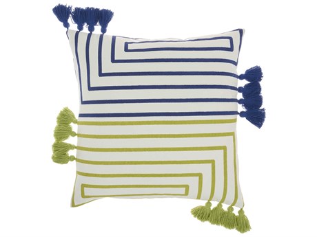Nourison Life Styles Lime Blue 18" x 18" Pillow