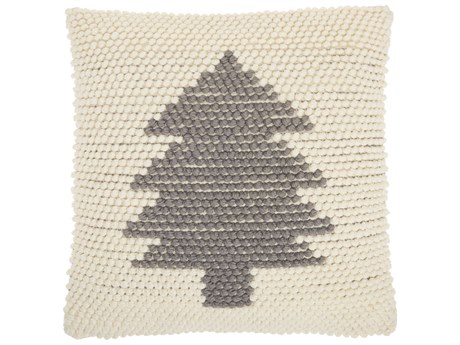 Nourison Holiday Pillows Ivory / Grey Pillow