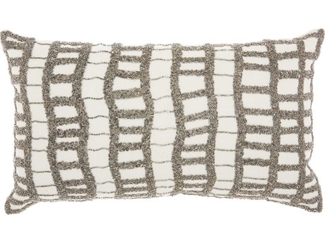 Nourison Luminescence Pewter 12" x 20" Pillow