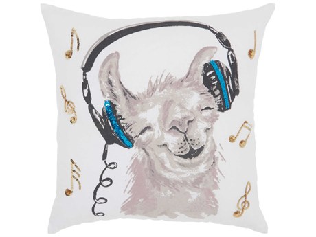 Nourison Luminescence White 18" x 18" Pillow