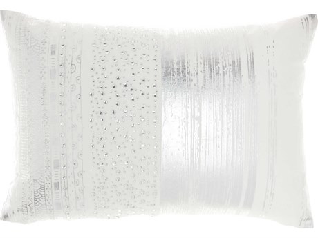 Nourison Luminescence Silver 14" x 20" Pillow