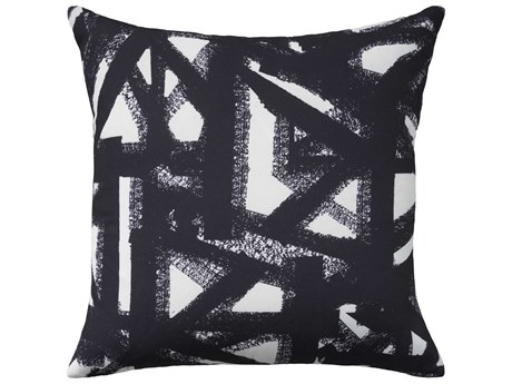 Nourison Waverly Black 18" x 18" Brushwork Pillow