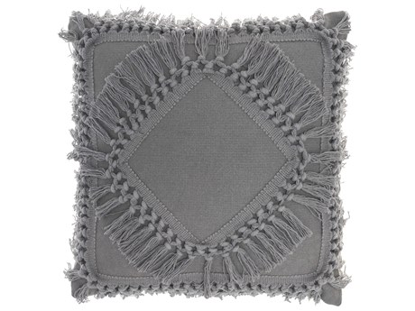 Nourison Nicole Curtis Pillow Charcoal 18" x 18" Pillow