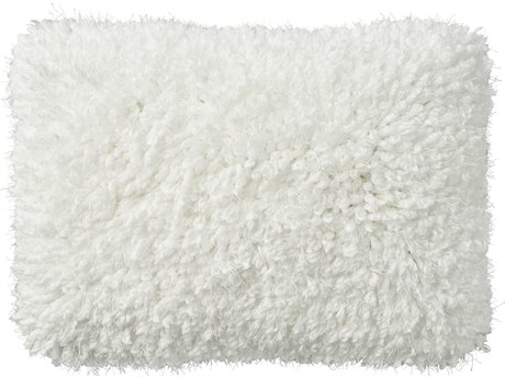 Nourison Shag White Pillow
