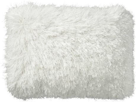 Nourison Shag White Pillow