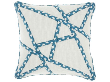 Nourison Outdoor Pillows Turquoise 18" x 18" Pillow
