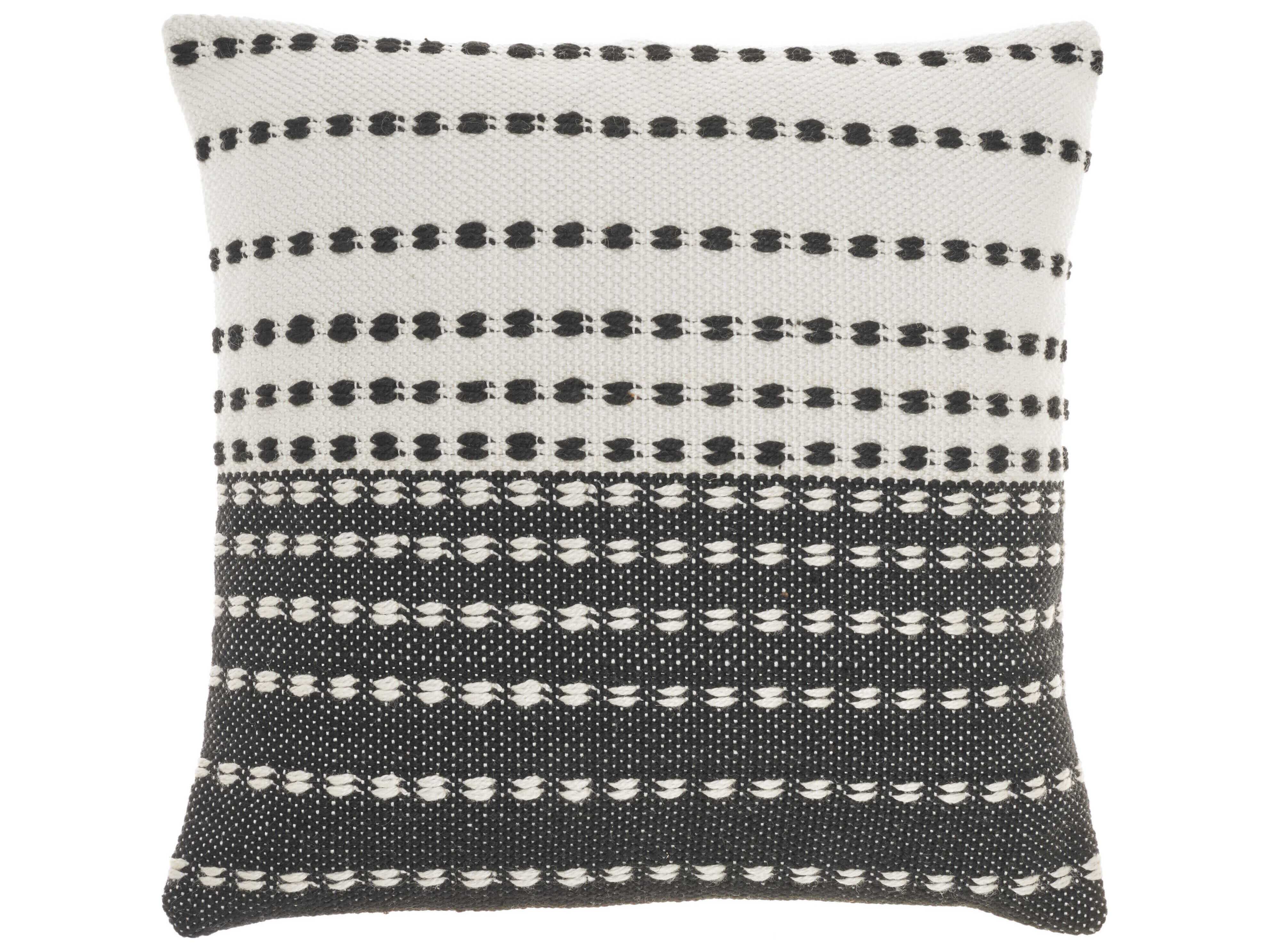 Nourison Outdoor Pillows Black 18'' x 18'' Pillow NRVJ109BLACK