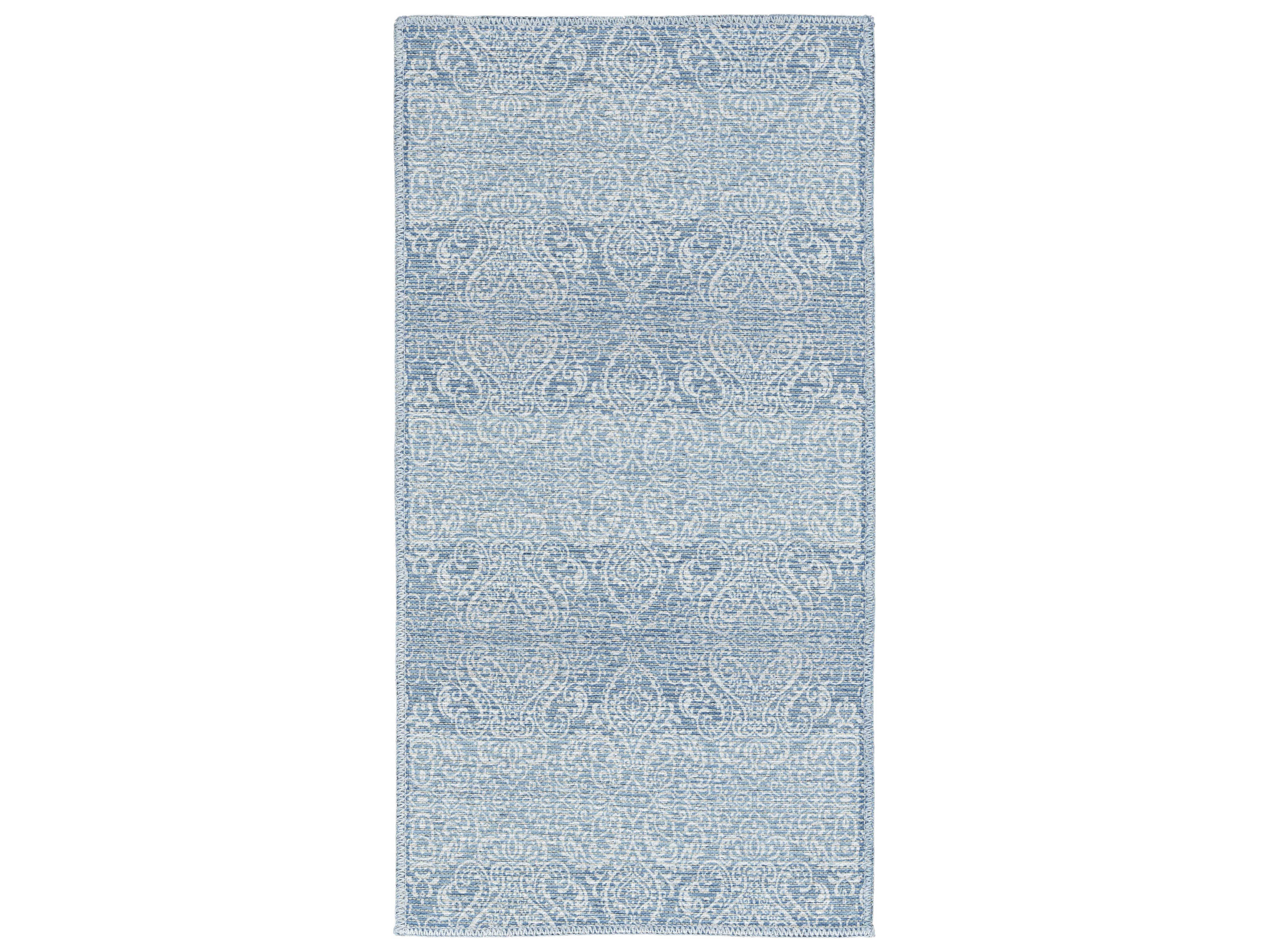 Nourison Washables Collection Aqua Rectangular Area Rug NRWAW03AQUA