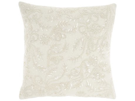 Nourison Luminescence Ivory 20" x 20" Pillow