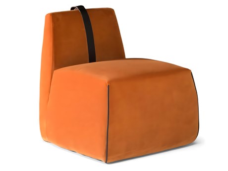 Natuzzi Editions Gaia Slipper Chair with Leather Belt
