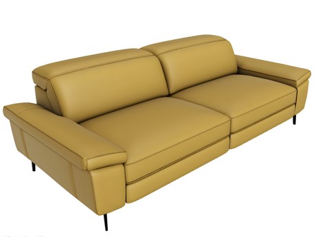 Natuzzi Editions Coro Loveseat and a Half Double Power Recliner (Unassembled)