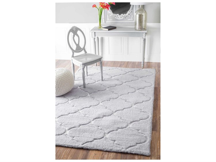 Nuloom Hand Tufted Kathline Shag Grey Rectangular Area Rug NUACR235A