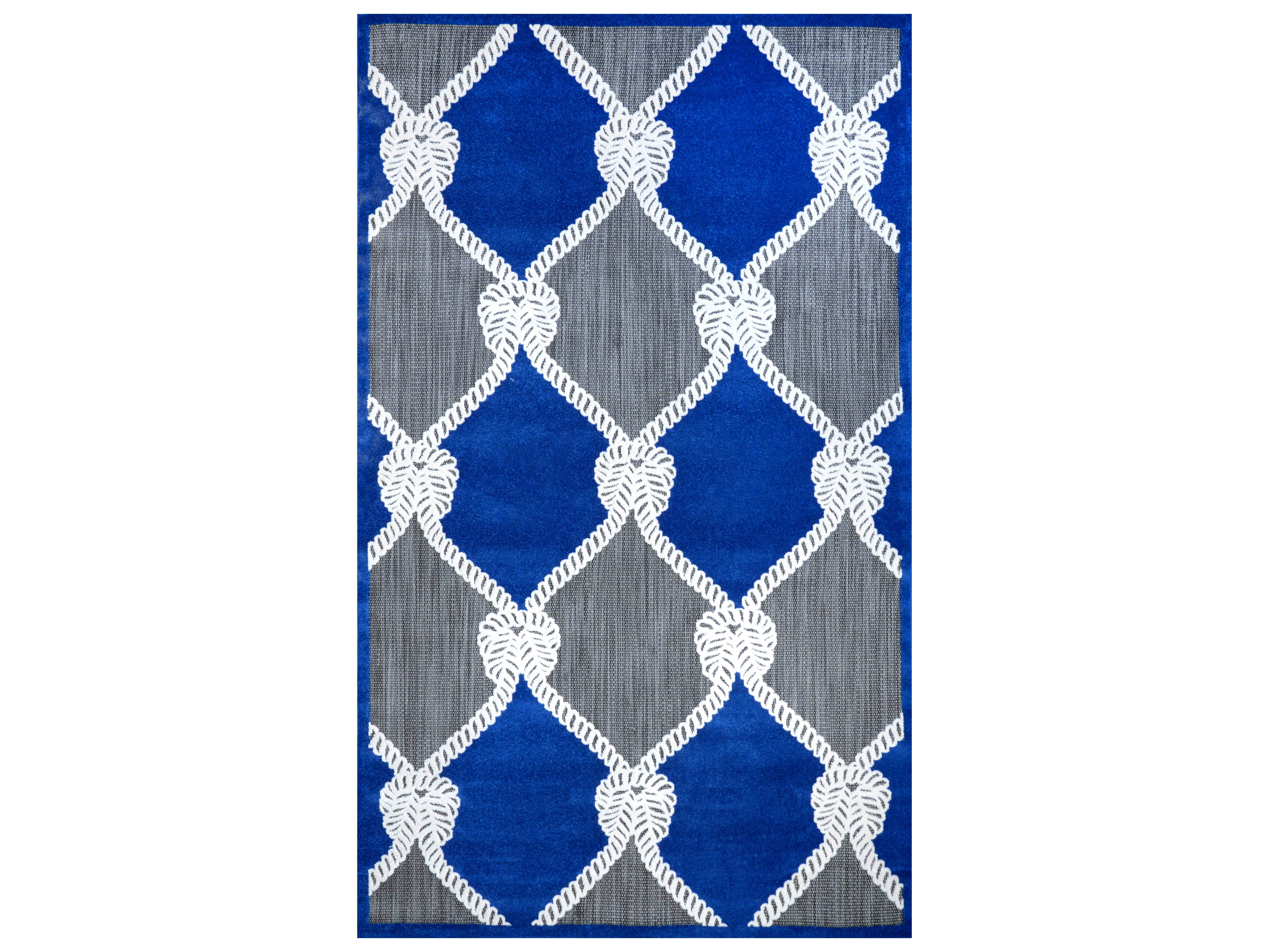 nuLOOM Nautical Ropes Blue Rectangular Area Rug NUCFST02A